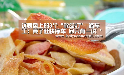 仪表盘上的3个“救命灯” 修车工:亮了赶快停车 命只有一次‘开元APP’(图4) 开元棋牌