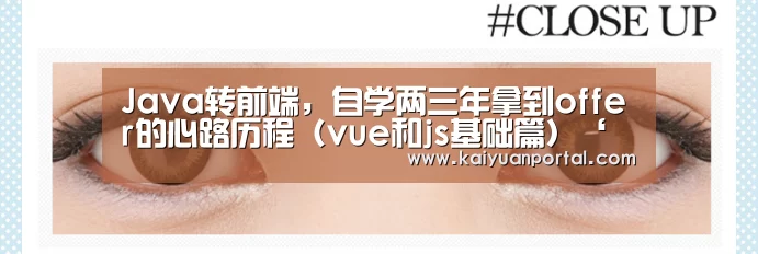 Java转前端,自学两三年拿到offer的心路历程(vue和js基础篇)‘开元平台’(图3) 开元平台